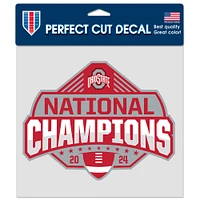 WinCraft Ohio State Buckeyes College Football Playoff 2024 National Champions 8" x 8" Perfect Cut Decal