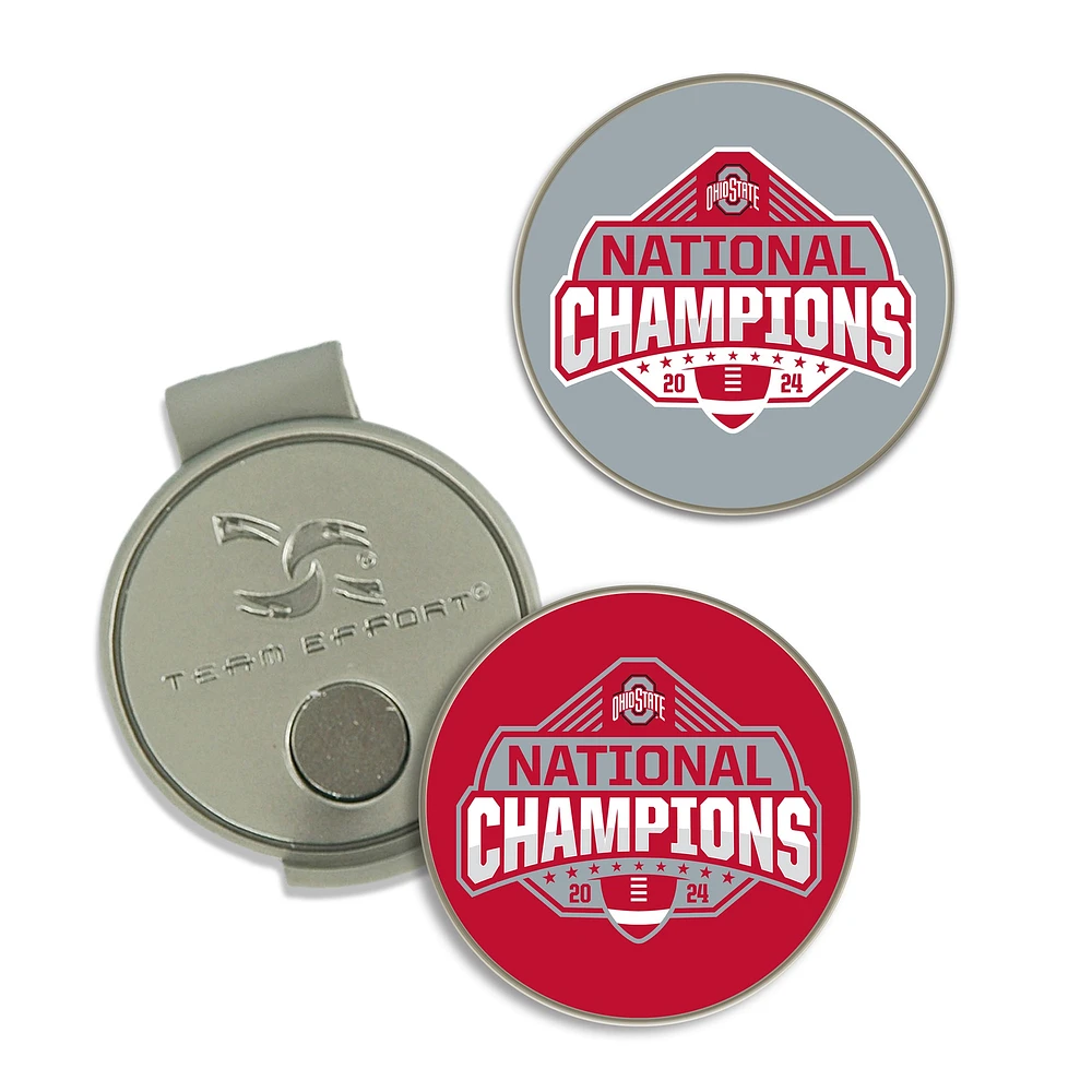 WinCraft Ohio State Buckeyes College Football Playoff 2024 National Champions Hat Clip & Ball Marker Set