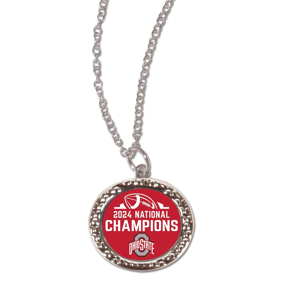 WinCraft Ohio State Buckeyes College Football Playoff 2024 National Champions Round Logo Necklace