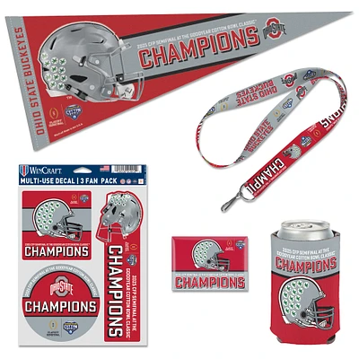 Pack de fans de cinq pièces WinCraft Ohio State Buckeyes College Football Playoff 2025 Cotton Bowl Champions