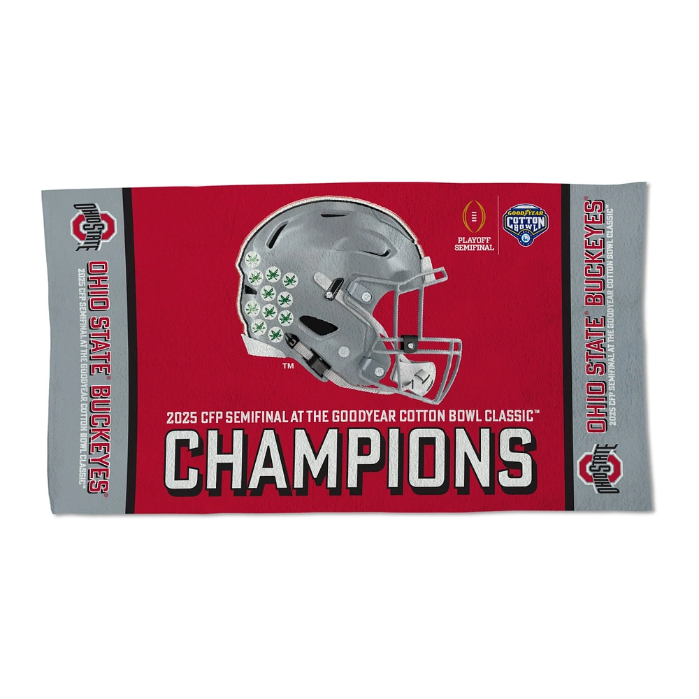 WinCraft Ohio State Buckeyes College Football Playoff 2025 Cotton Bowl Champions Locker Room 22" x 42" One-Sided Towel