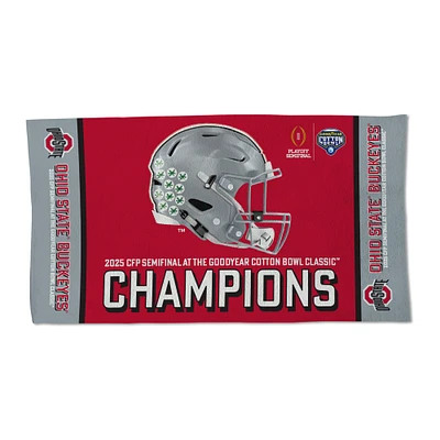 Serviette de toilette WinCraft Ohio State Buckeyes College Football Playoff 2025 Cotton Bowl Champions Vestiaire 22" x 42"