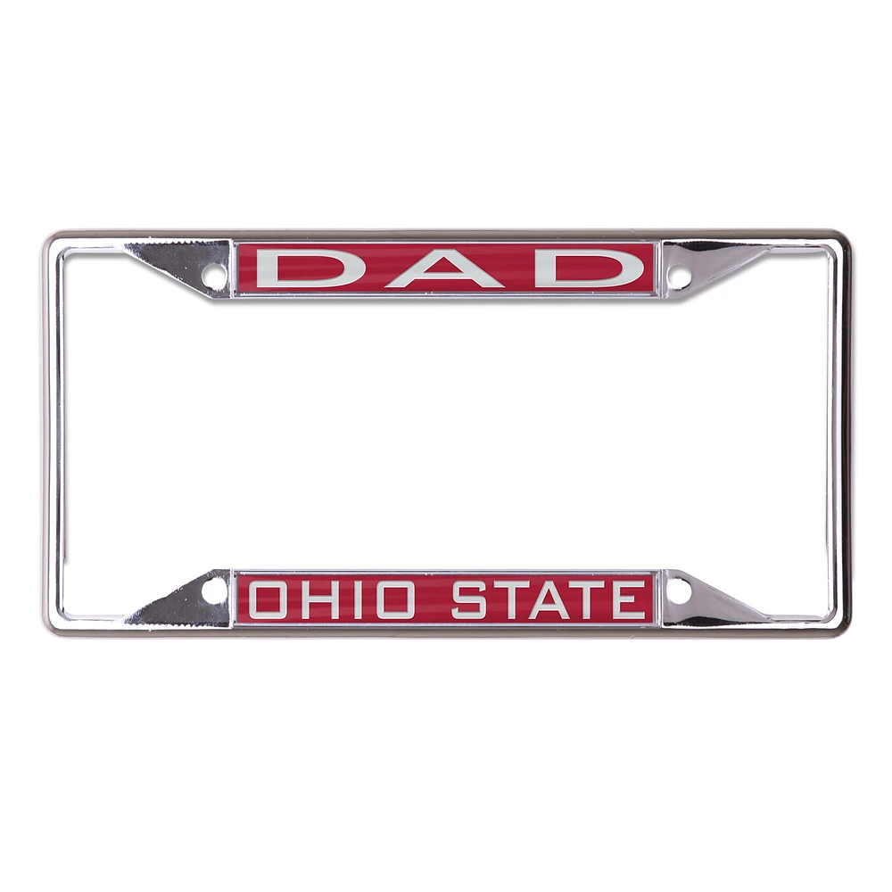 WinCraft Ohio State Buckeyes Dad School Supporter Cadre de plaque d'immatriculation en métal découpé au laser