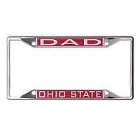 WinCraft Ohio State Buckeyes Dad School Supporter Laser Cut Metal License Plate Frame