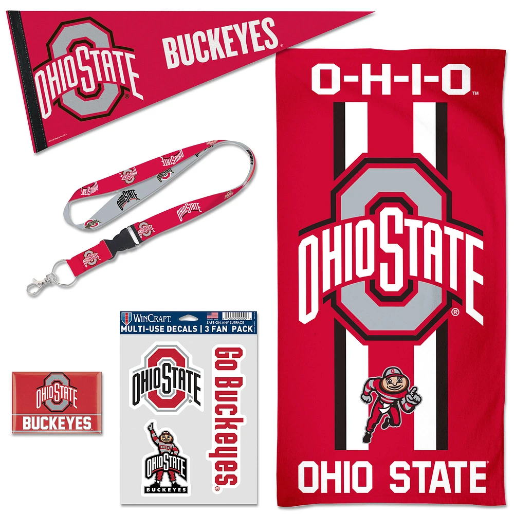 Pack d'accessoires pour ventilateur WinCraft Ohio State Buckeyes House