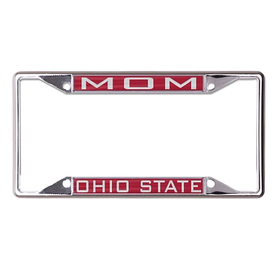 WinCraft Ohio State Buckeyes Mom School Supporter Cadre de plaque d'immatriculation en métal découpé au laser