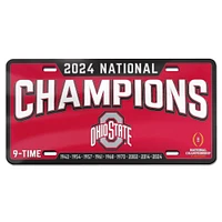 WinCraft Ohio State Buckeyes Nine-Time Football National Champions Laser Cut Acrylic License Plate