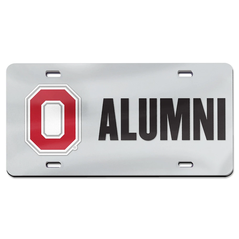 Plaque d'immatriculation WinCraft Ohio State Buckeyes Specialty Alumni