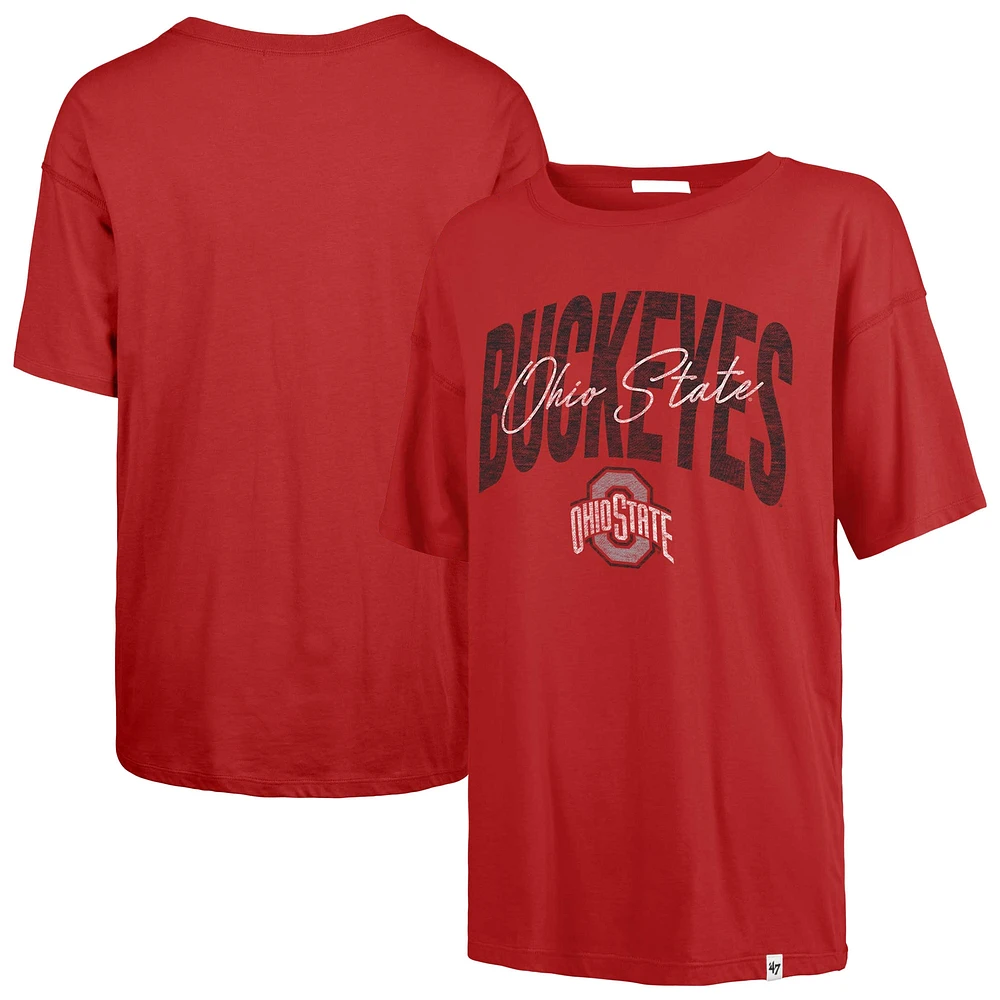 T-shirt pour femme Scarlet Ohio State Buckeyes Muse Sadie '47