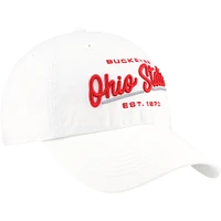 Casquette réglable '47 blanche Ohio State Buckeyes Sidney Clean Up pour femmes