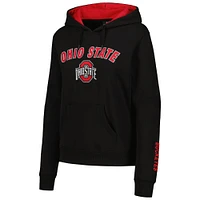 Chandail à capuchon noir pour femme Ohio State Buckeyes Arch & Logo 1