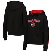 Women's Black Ohio State Buckeyes Arch & Logo 1 Pullover Hoodie