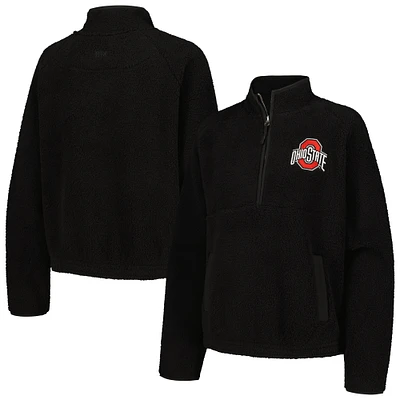 Sweat-shirt noir à demi-zip Everest des Ohio State Buckeyes pour femmes