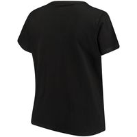 Women's Black Ohio State Buckeyes Plus Primary Logo V-Neck T-Shirt