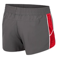 Women's Colosseum Gray Ohio State Buckeyes Pull The Switch Running Shorts