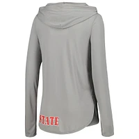 Colosseum Heather Charcoal Ohio State Buckeyes My Lover T-shirt à capuche léger manches longues pour femme