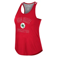 Women's Colosseum Scarlet Ohio State Buckeyes 10 Days Racerback Scoop Neck Tank Top