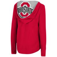 Women's Colosseum Scarlet Ohio State Buckeyes Catalina Hoodie Long Sleeve T-Shirt