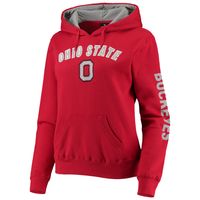 Women's Colosseum Scarlet Ohio State Buckeyes Loud and Proud Pullover Hoodie