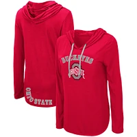 Colosseum Scarlet Ohio State Buckeyes My Lover T-shirt léger à capuche pour femme