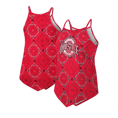 Women's Colosseum x Wrangler Scarlet Ohio State Buckeyes Bandana Tank Top