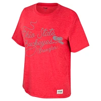 T-shirt surdimensionné Colosseum x Wrangler Scarlet Ohio State Buckeyes Lasso pour femmes