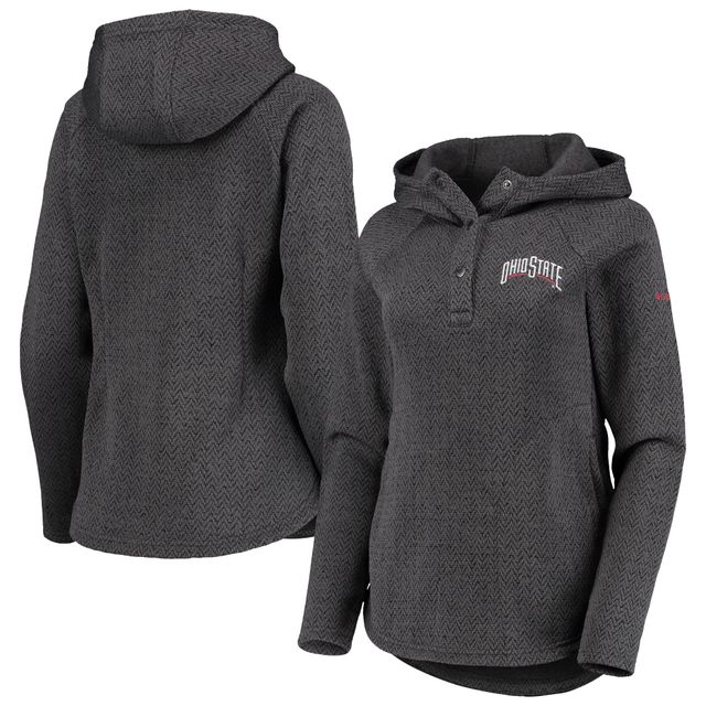 Sweat à capuche en polaire raglan Darling Days Ohio State Buckeyes Columbia noir pour femme