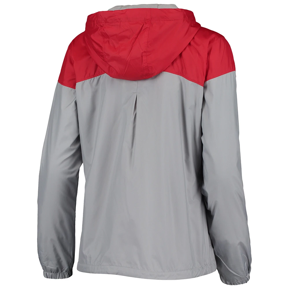 Veste à capuche Columbia Scarlet/Grey Ohio State Buckeyes pour femme