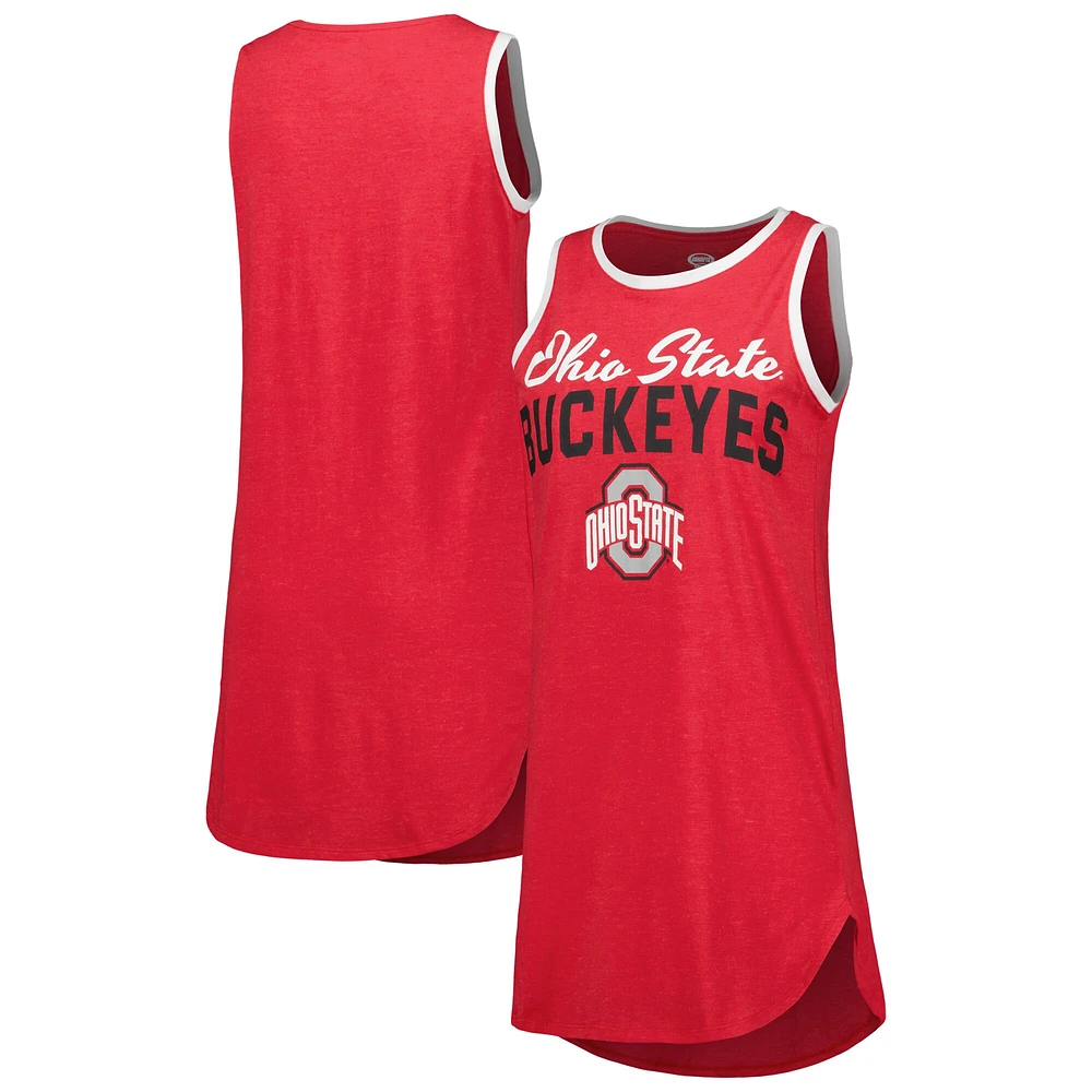 Chemise de nuit pour femme Concepts Sport Heather Scarlet Ohio State Buckeyes