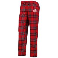 Women's Concepts Sport Scarlet/Black Ohio State Buckeyes Badge T-Shirt & Flannel Pants Sleep Set