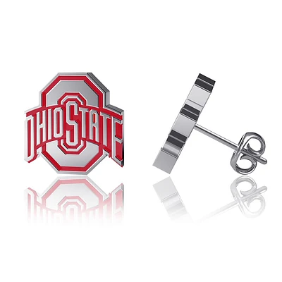 Women's Dayna Designs Ohio State Buckeyes Enamel Post Earrings