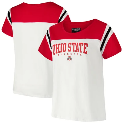 T-shirt Winning Gear blanc fanatiques pour femmes Ohio State Buckeyes grande taille