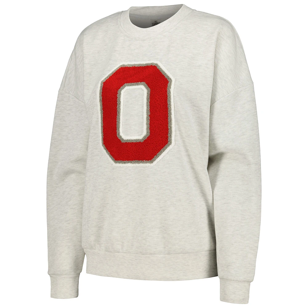 Gameday Couture Ash Ohio State Buckeyes Team Effort Sweat-shirt et short pour femme