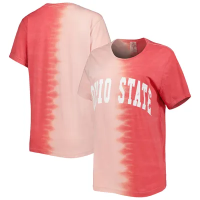 Ohio State Buckeyes Gameday Couture Women's Find Your Groove Split-Dye T-Shirt - Scarlet