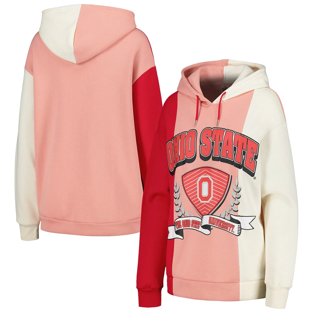 Sweat à capuche Gameday Couture Scarlet Ohio State Buckeyes Hall of Fame pour femme