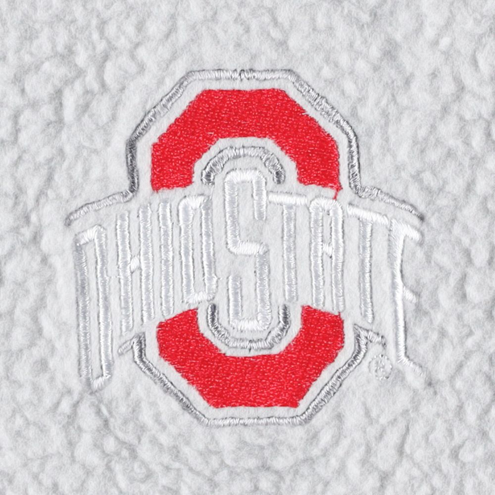 Women's Gray Ohio State Buckeyes Wheelhouse Sherpa Full-Snap Jacket