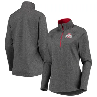 Ohio State Buckeyes Women's Studio Half-Zip Jacket - Heathered Gray