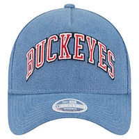 Women's New Era Denim Ohio State Buckeyes A-Frame 9FORTY Adjustable Hat