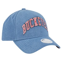 Women's New Era Denim Ohio State Buckeyes A-Frame 9FORTY Adjustable Hat