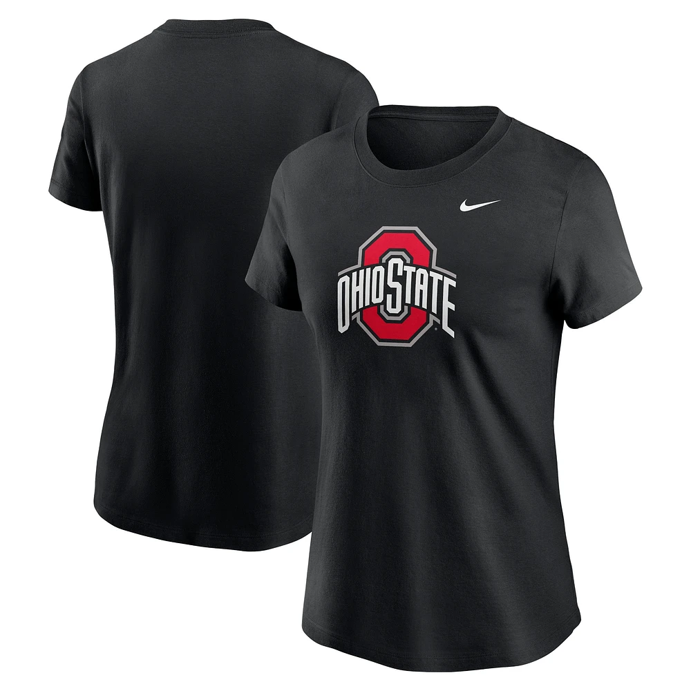 T-shirt Nike noir avec logo Primetime Ohio State Buckeyes pour femme