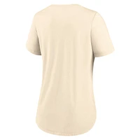T-shirt Nike crème Ohio State Buckeyes Tri-Blend pour femme avec logo script