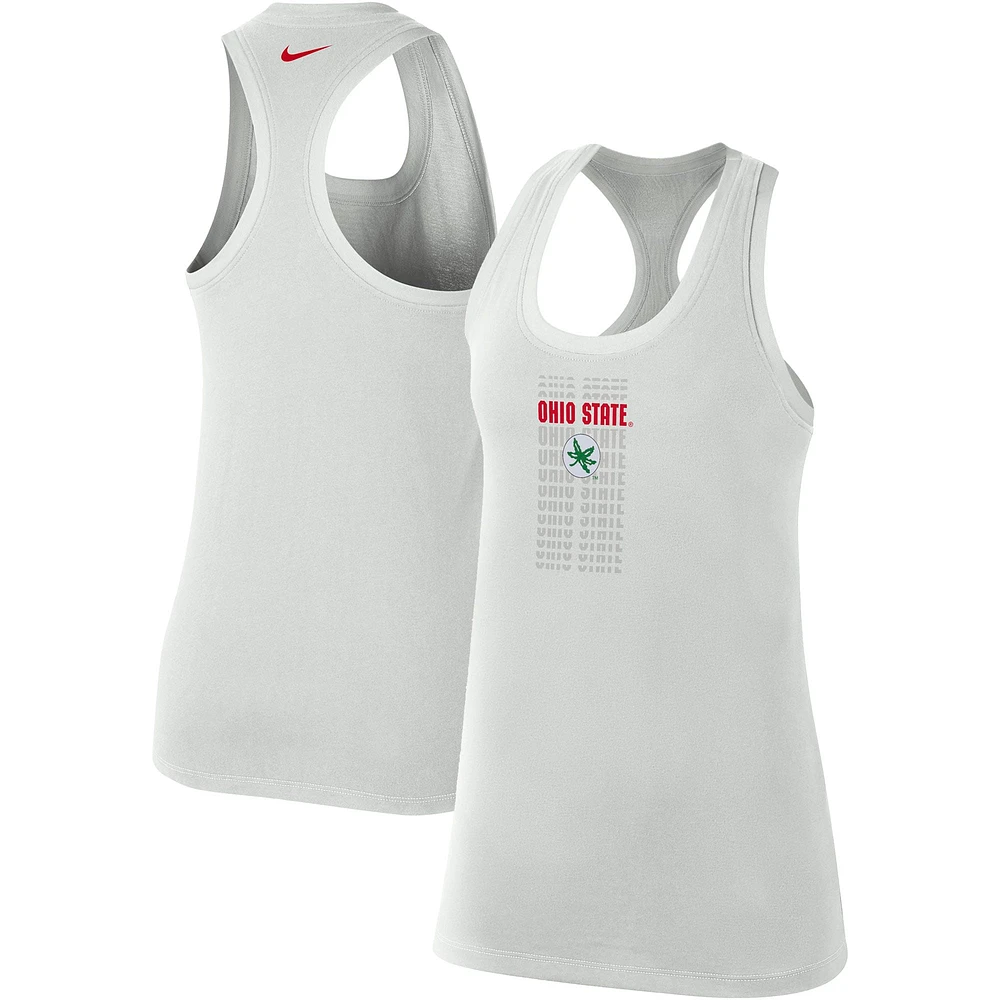 Women's Nike  Gray Ohio State Buckeyes Game Time Tank Top