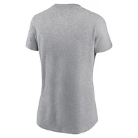 T-shirt Nike Heather Grey Ohio State Buckeyes Offensive Rebound pour femme