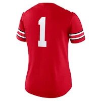 Women's Nike #1 Scarlet Ohio State Buckeyes Game Jersey