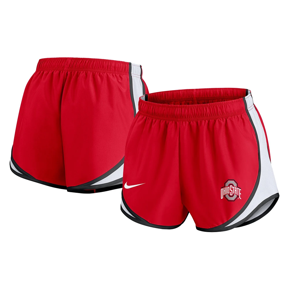 Women's Nike Red Ohio State Buckeyes Spring Break Tempo Performance Shorts