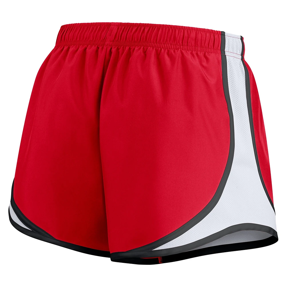 Women's Nike Red Ohio State Buckeyes Spring Break Tempo Performance Shorts