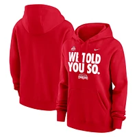 Women's Nike Scarlet Ohio State Buckeyes  College Football Playoff 2024 National Champions We Told You So Pullover Hoodie