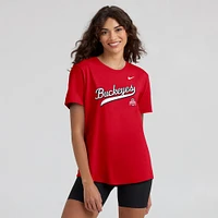 Women's Nike Scarlet Ohio State Buckeyes Local Script T-Shirt