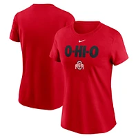 Women's Nike Scarlet Ohio State Buckeyes Local Ultimate Chant T-Shirt