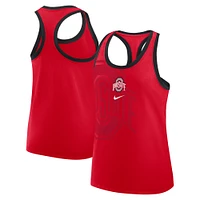 Women's Nike Scarlet Ohio State Buckeyes Primetime Racerback Tri-Blend Tank Top